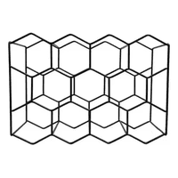 Genérico - Porta Vino Botellas Rack Metálico Plegable 11 Botellas Negro