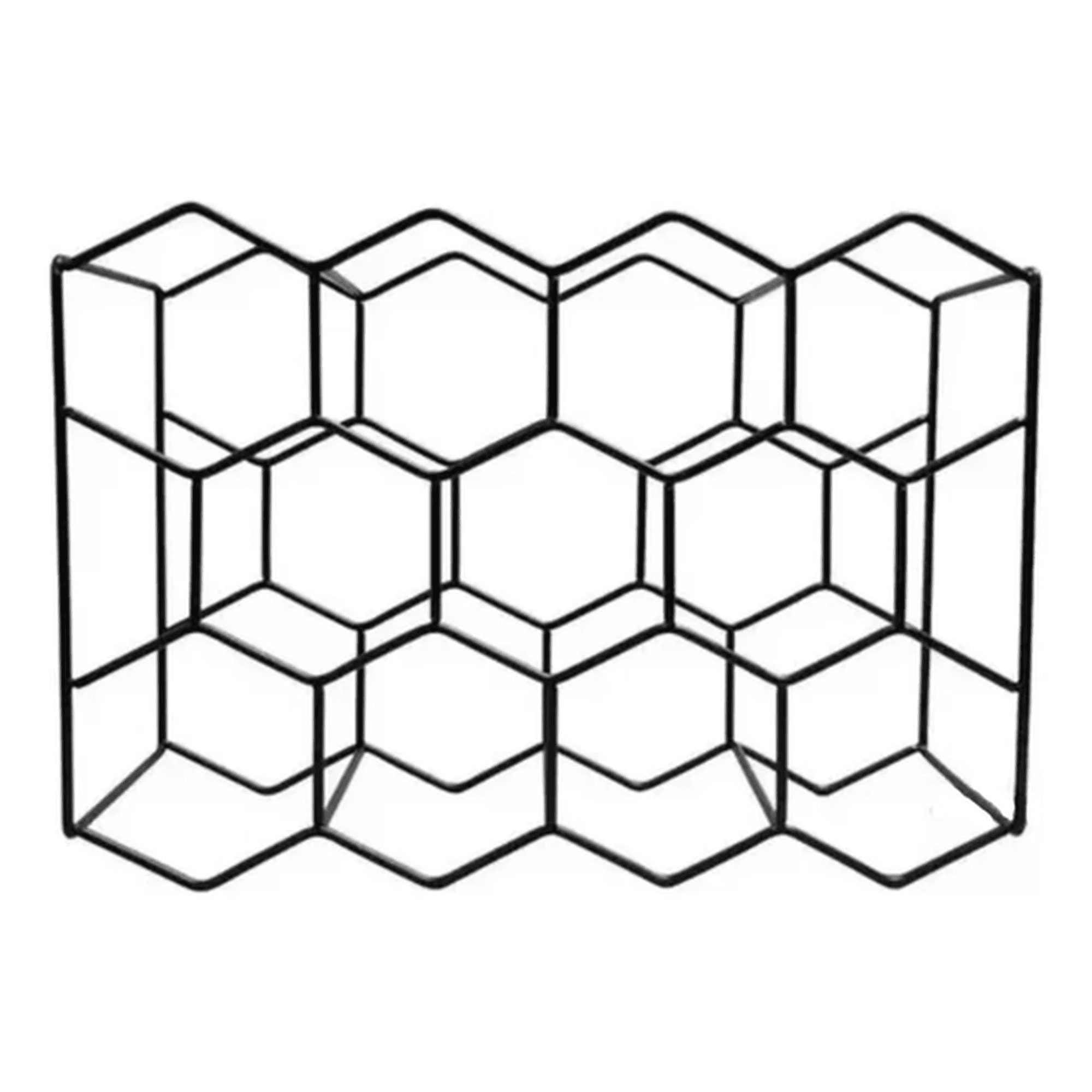 Genérico - Porta Vino Botellas Rack Metálico Plegable 11 Botellas Negro