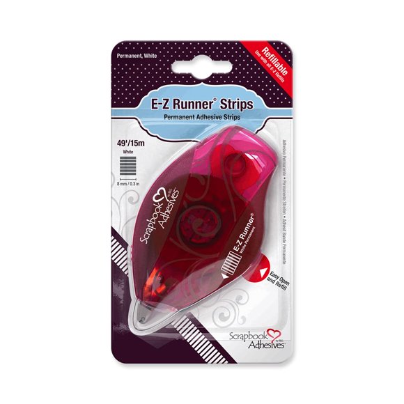 Dispensador de adhesivos para álbumes de recortes, adhesivos E-Z Runner, 49 pies