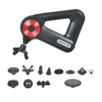 Disparo - Pistola Masaje 12 Cabezales Triangular Recargable 12 En 1 Rojo