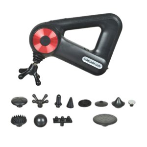 Disparo - Pistola Masaje 12 Cabezales Triangular Recargable 12 En 1 Rojo