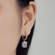 thumbnail image 3 of Aretes Colgantes de Oro de 8 Quilates para Mujer Corte Radiante 5A CZ Hielo Triturado Diamante Simulado Aretes Colgantes Hipoalergénicos de Plata Esterlina, 3 of 3