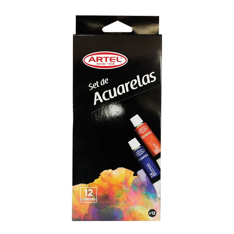 Set De Acuarelas 12 Colores De 12ml Artel