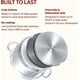 thumbnail image 3 of Stock Pot Sunhouse de acero inoxidable de 7 litros con tapa visible de inducción, 3 of 8