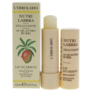 Lerbolario - Nutriente Para Labios - Cuatro Mantequillas De Para Unisex - Bálsamo Labial De 0,15 Oz