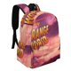 thumbnail image 2 of Mundo Extraño-theme Backpack, Campus style schoolbag Bookbag with Adjustable Shoulder Straps And Large Zip Compartment, Unisex Travel Bags.42x30x15cm, 2 of 6
