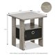 thumbnail image 2 of Mesa auxiliar Furinno Andrey, juego de 2 unidades con cajón para papelera, roble francés, 2 of 6