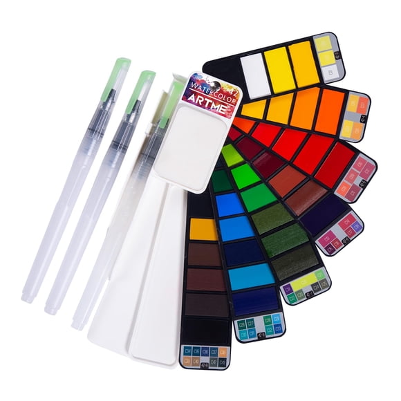 Set de Pintura Acuarela ARTME 42 Colores 3 Pinceles Kit de Viaje