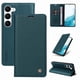 thumbnail image 1 of Funda Billetera de Cuero para Samsung Galaxy S23 Plus con Tarjetero y Soporte - Tapa Magnética Azul, 1 of 6