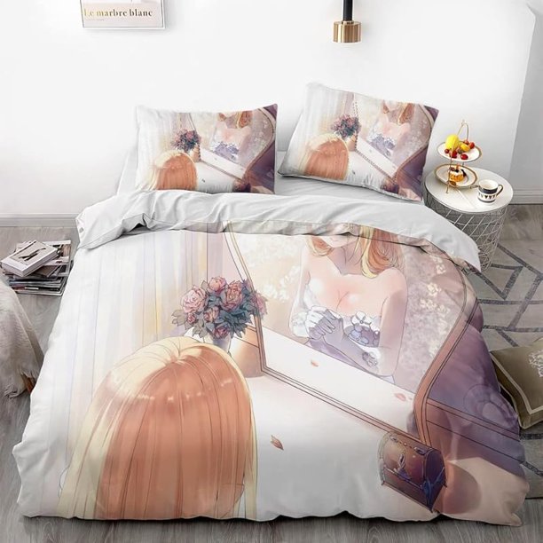 Attack -on- Giant Win-gsofLibe-rty -Anime -Soft 3D Prin-ed Duve-t Cover Bedd-ng Set -with Co-mforter C-over