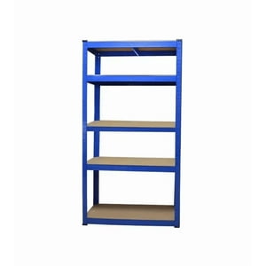 Genérico - Estante De Acero Azul Y Mdf 180X90X40Cm Soporta Hasta 875Kg