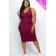 thumbnail image 1 of Vestido Ajustado sin Mangas Acanalado en Talla Grande, 1 of 9