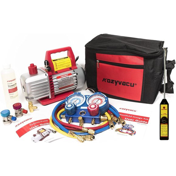 Kit de reparación de aire acondicionado Kozyvacu con bomba de vacío de 3.5 CFM