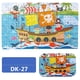 thumbnail image 1 of 60pcs Jigsaw Puzzle Cartoon Animal Vehicle Games Baby Educational Toys, For Kids Christmas Gifts, 1 of 5