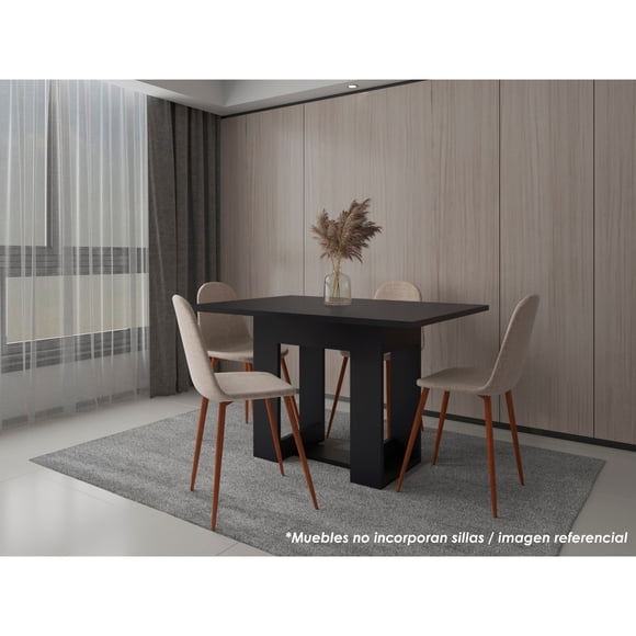 Mesa De Comedor Volterra 4 Puesto 74x120x85 Cm Wengue