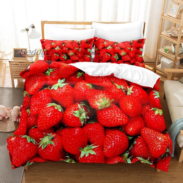 strawberry vegetables and fruits Bedding Set Bed Set Teenager Bedroom Duvetcover S