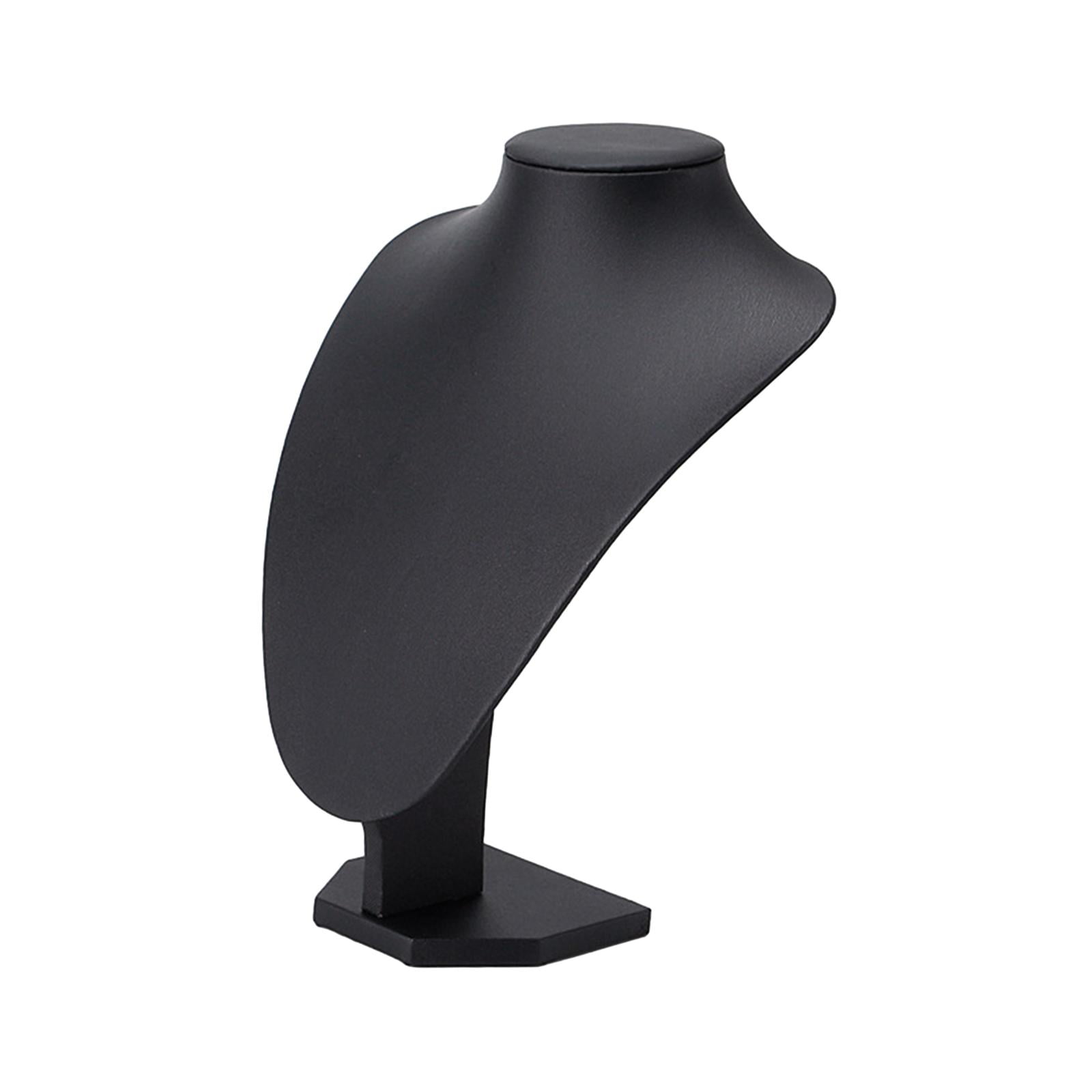 Magideal - Busto De Joyería Con Cadena Para Collar, Exhibición De Collar, Maniquí, Colgante, Modelo De Collar, Accesorios De Fotografía Para Niñas, Organizador D Poliuretano Negro 21x15cm