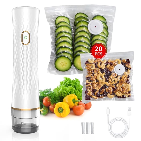 Sellador al vacío olecha 20 bolsas recargable y portátil