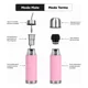 thumbnail image 4 of Termo Mate Acero Inoxidable 2en1 Botella Termica Tawo 750 Ml Rosa, 4 of 9