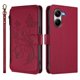 thumbnail image 2 of Funda Cartera Mariposa para [Xiaomi Poco X7 Pro] con Soporte y Cremallera Rojo, 2 of 6