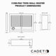thumbnail image 5 of Calentador eléctrico de pared Cadet Com-Pak Twin 4000W 240V blanco, 5 of 9