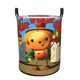 thumbnail image 1 of Rolie Polie Olie Cesta de lavandería de gran capacidad redonda con asa, bolsa para ropa sucia plegable, almacenamiento para dormitorio, baño y lavadero 44x35 cm, 1 of 6