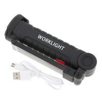 Genérico - Linterna Táctica Led Cob Recargable De Luz Trabajo Colgante Linterna Negro