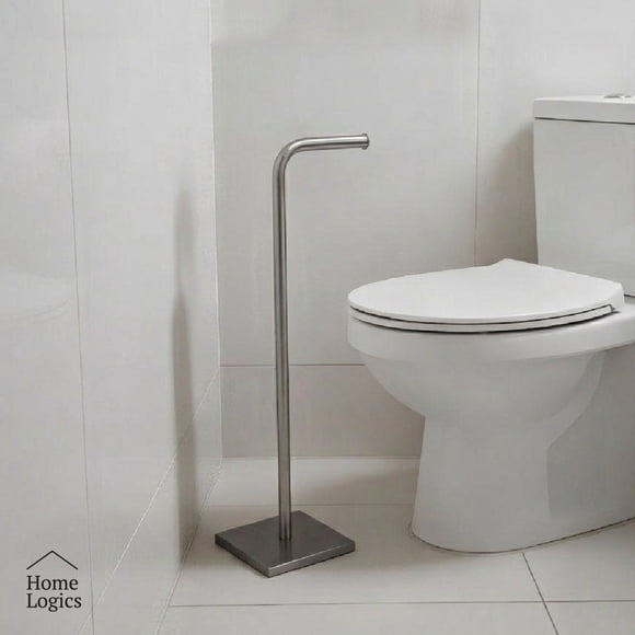 Porta Rollo De Papel Acero Inoxidable con Base Home Logics