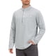thumbnail image 4 of INSPIRE CHIC Camisetas Henley de Hombre de Manga Larga con Bolsillo en el Pecho y Botones Camiseta Casual XL Gris Claro, 4 of 6