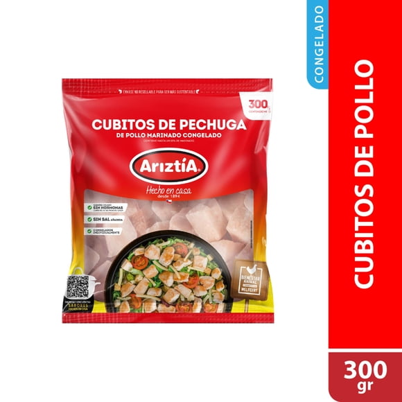 Pollo Cubitos de Pechuga Congelados, 300 g