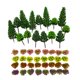 thumbnail image 1 of 47 Piezas 1:100 Escala Modelo árboles Mixtos Miniatura árboles Modelo Para Manualidades DIY, 1 of 2