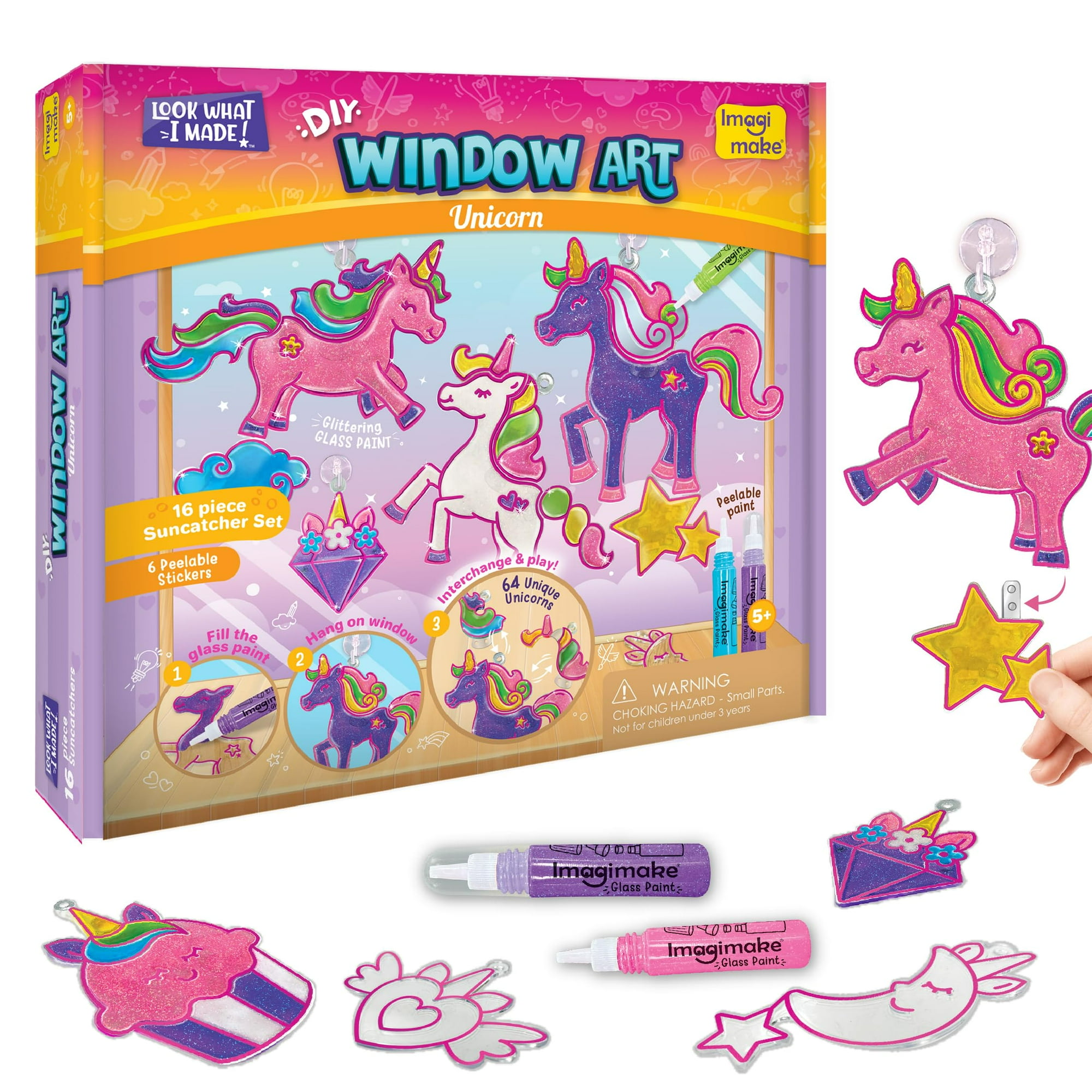 Kit De Pintura De Juguete Con Forma De Unicornio Para Decoración De Ventanas Imagimake Con Atrapasol