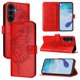 thumbnail image 1 of Funda cartera mariposa para Samsung Galaxy S25 FE con soporte y ranuras para tarjetas Rojo, 1 of 5