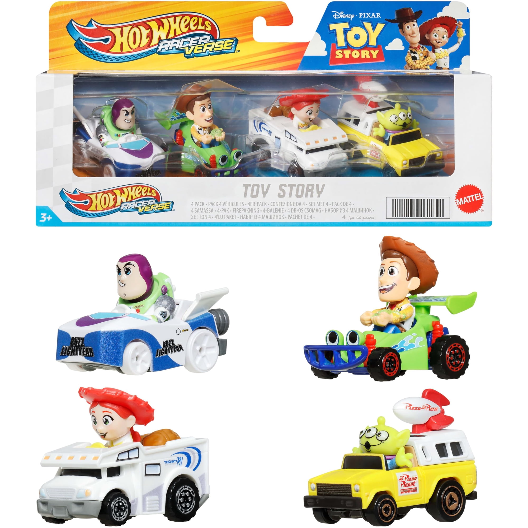 Coches Fundidos A Presión Racerverse De Toy Hot Wheels 1:64 Con Personajes Pop