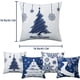 thumbnail image 4 of Fundas de almohada navideñas de 18 x 18 pulgadas, color azul marino, fundas de almohada navideñas con copos de nieve, fundas de almohada navideñas, árboles de Navidad, alces y ciervos, fundas de cojín, 4 of 7