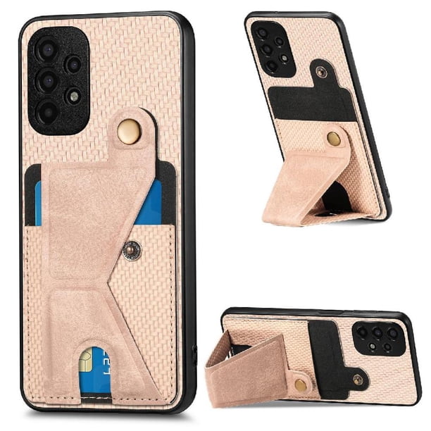 Funda Resistente para Samsung Galaxy A13 4G con Tarjetero y Soporte, Diseño Magnético Blanco