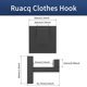 thumbnail image 5 of Ruacq Ganchos para Toallas de Baño Negro Mate de Acero Inoxidable, 2 Piezas, 5 of 5
