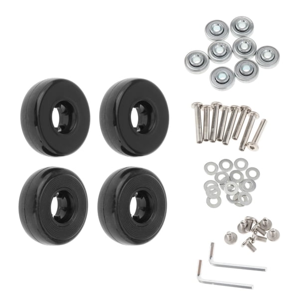 Arandelas De Ruedas De Maleta De Repuesto, Juego De Reparación De Ruedas Giratorias De Metal PU, 53X18mm