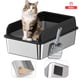 thumbnail image 1 of Arenero Gatos Grande Michis Baño Sanitario Acero Inox Con Pala, 1 of 10