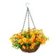thumbnail image 3 of Canasto Colgante De Flores Artificiales Para Decoración, Planta Colgante Para Césped, Balcón, Patio, Naranja, 3 of 3