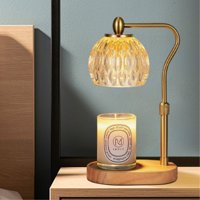 Santú Home & Deco - Lampara Calentadora De Velas Aromaticas Farol Dorado