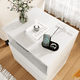 thumbnail image 2 of (Set of 2)End Table with Fast USB C Charging Station, Sofa Side Table with 2 Drawers, Large Storage Modern Wood Storage Cabinet for Living Room,Bedroom,Office, White, 2 of 3
