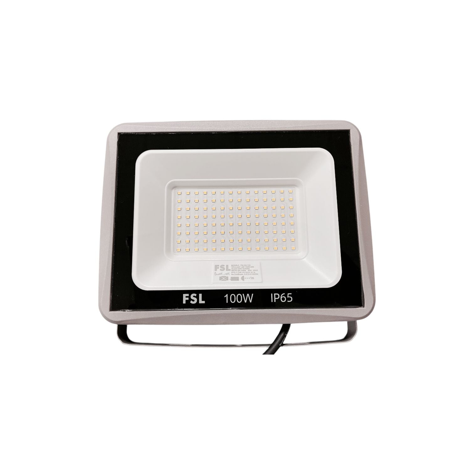 Proyector / Reflector Led Fsl 100w Ip65 Luz Fría 6500k – Certificación Sec