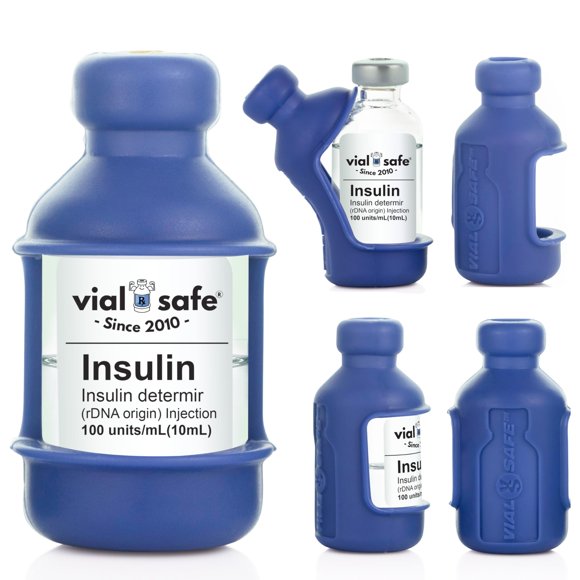 Protector de Viales de Insulina Vial Safe - Pack de 2, Azul Marino