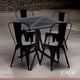 thumbnail image 2 of Mesa restaurant 80x80 Polipropileno + 4 Sillas Tolix - Negra, 2 of 8