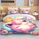 thumbnail image 2 of 10 Sizes Jigglypuff Print Pink Bedding Set Duvet Cover 1 Duvet Cover 2 Pillowcases Adult and Children Bedding Set Luxury, 2 of 5