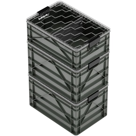 Cajas de almacenamiento SIDIO Pack de inicio apilables con tapas