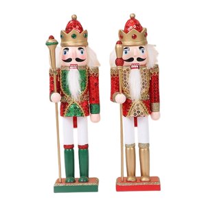 Magideal - Adorno De Cascanueces De Madera Figurita Tradicional Cascanueces Figuras De Cascanueces Para Decoración De Gabinete De Estante De Escritorio