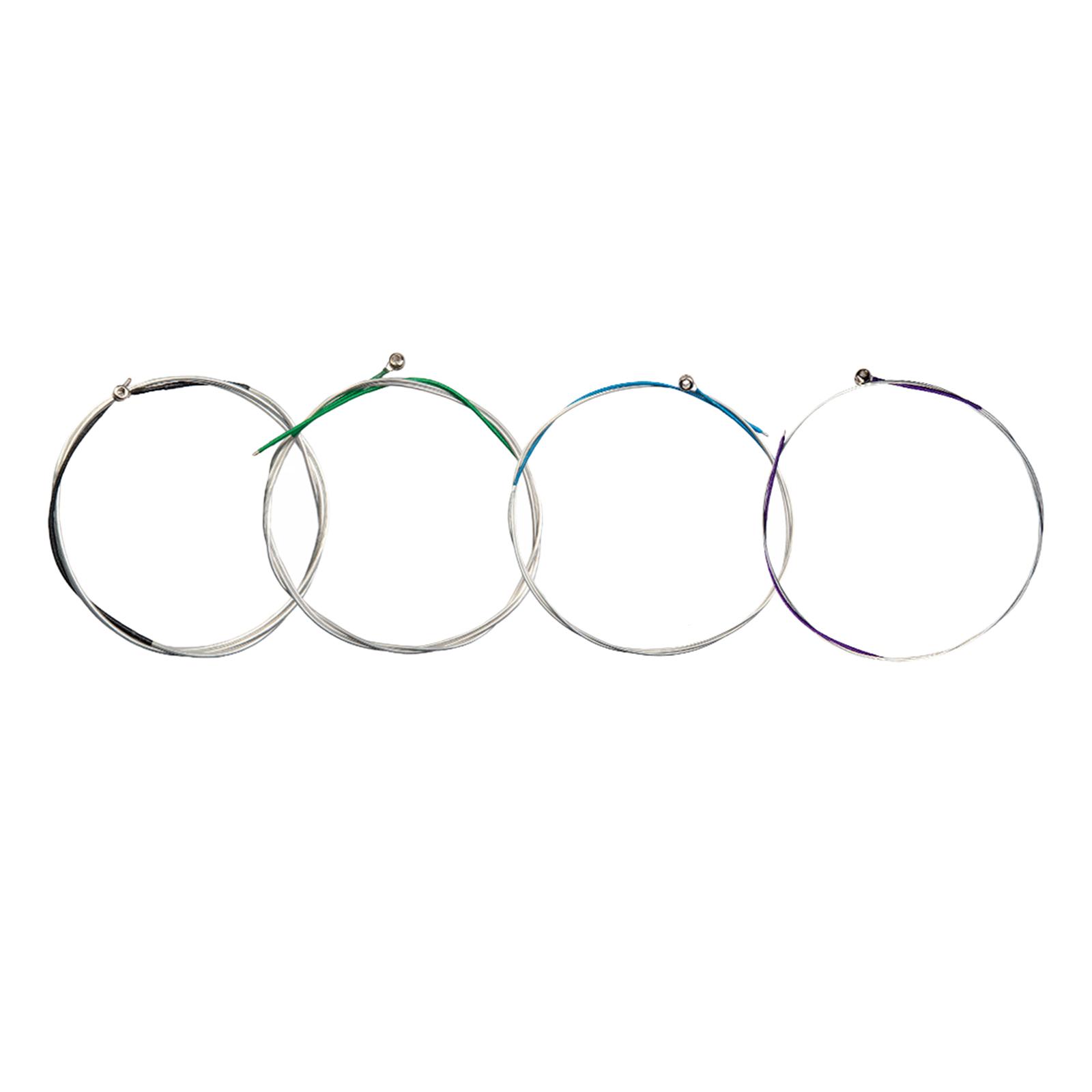 Magideal - 4X Juego Completo De Cuerdas De Alambre De Violín Reemplazo Con Accesorios De Extremo De Bola Kit De Reparación Cuerda De Violín De Núcleo Universal 1/4 1/2