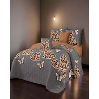 Genérico - Cubrecama Con Diseños King 250 X 270 Cm + 2 Almohadas P19